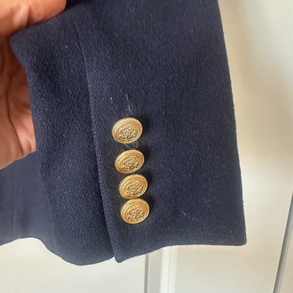 Talbots Navy Wool Blazer with Gold Buttons - Picture 6 of 7